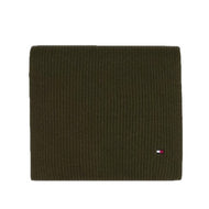 Tommy Hilfiger Sciarpa Essential a Coste con Bandierina Army Green - STANGA Pelletteria