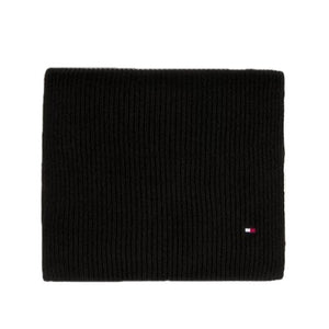 Tommy Hilfiger Sciarpa Essential a Coste con Bandierina Black - STANGA Pelletteria
