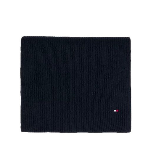 Tommy Hilfiger Sciarpa Essential a Coste con Bandierina Blu - STANGA Pelletteria